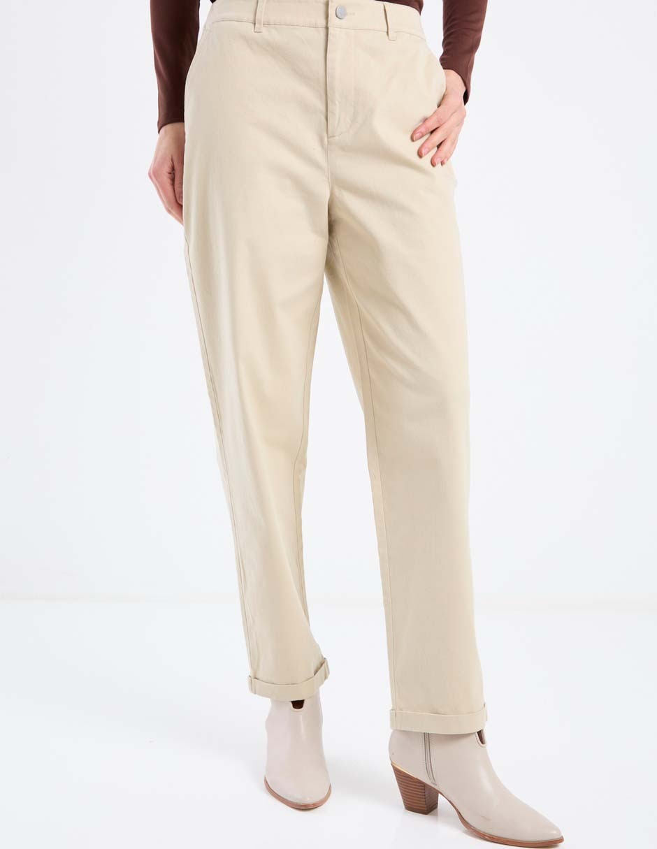 Pantalón chino straight para mujer