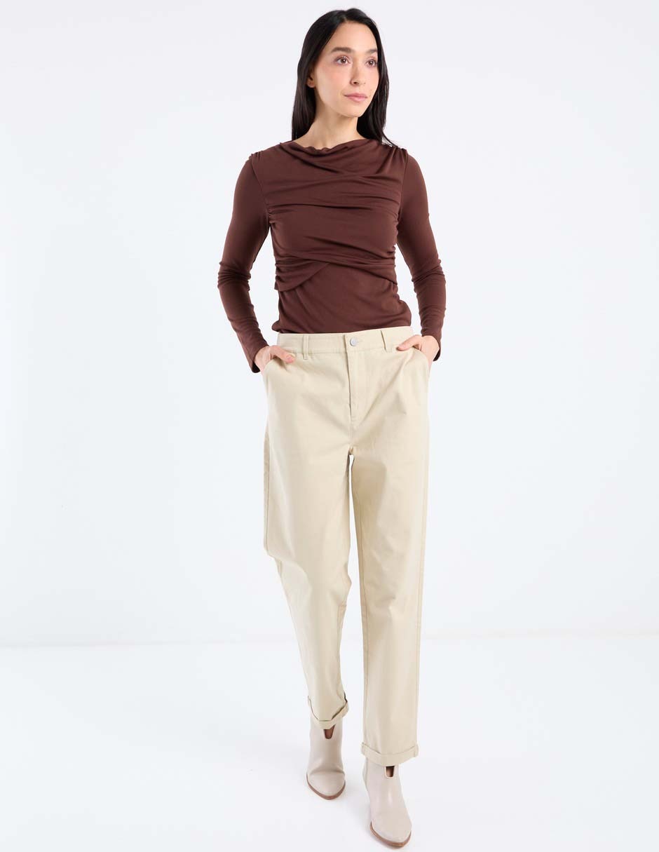 Pantalón chino straight para mujer 3