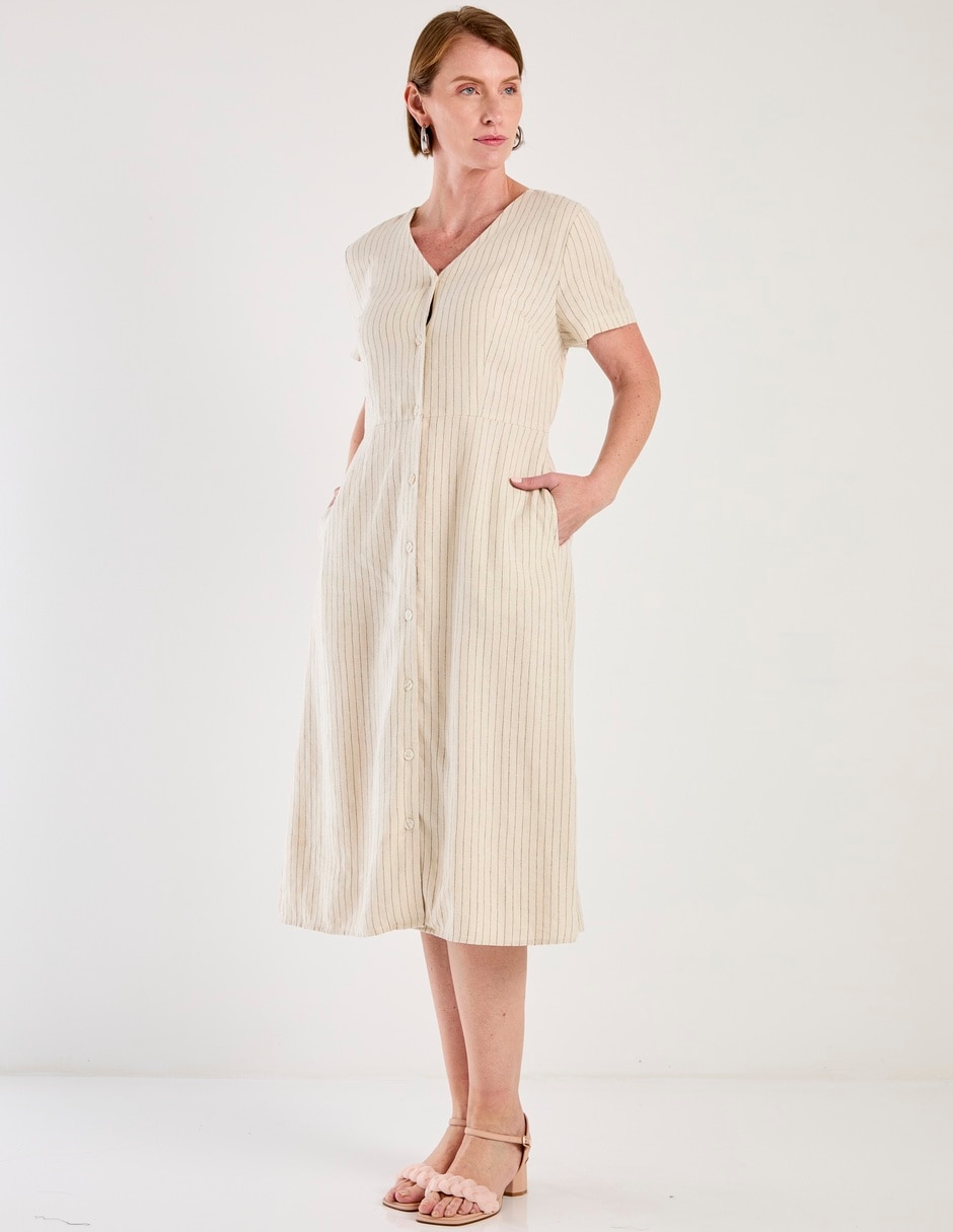 Vestido midi casual Basics para mujer Vestido midi casual Basics para mujer