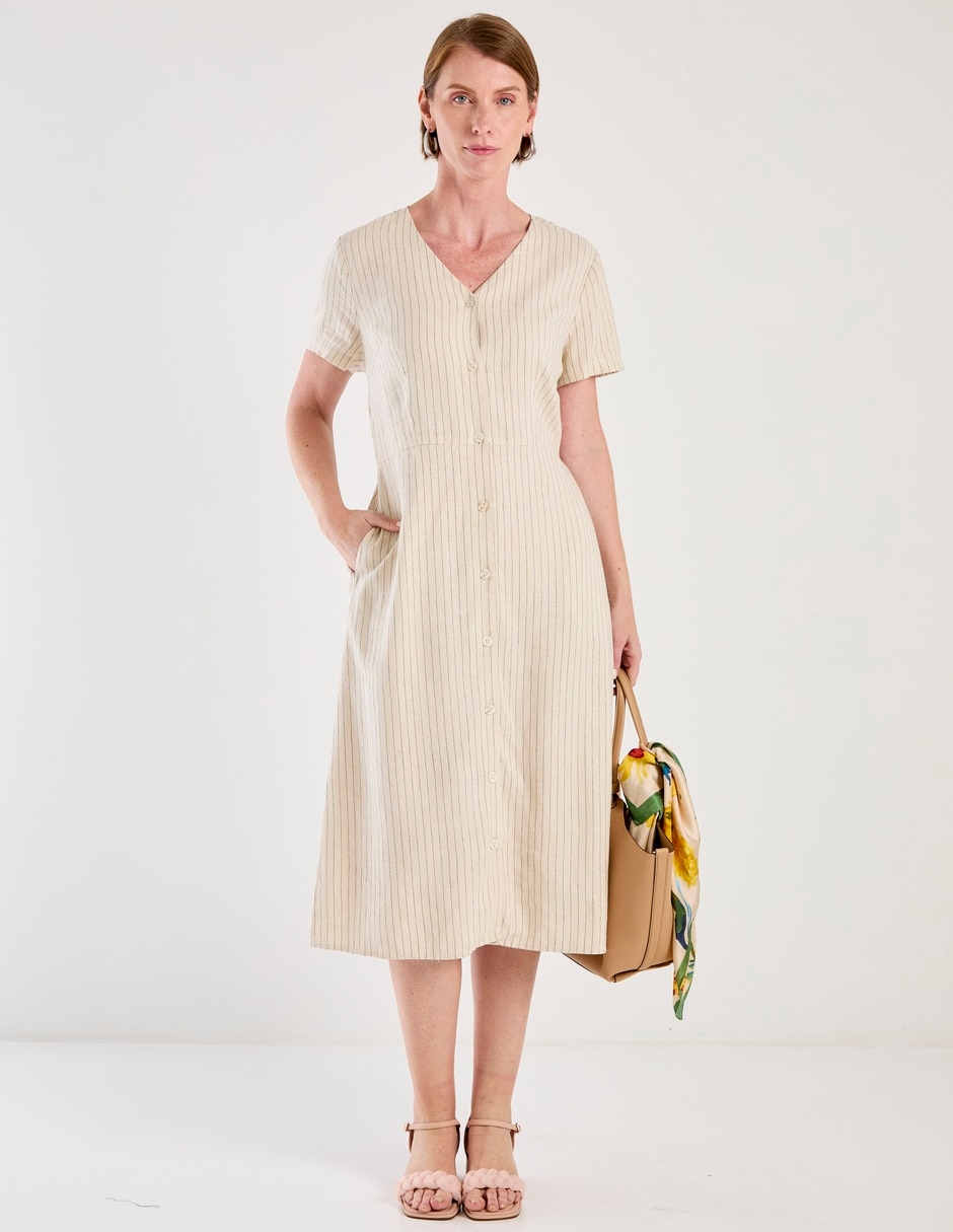 Vestido midi casual Basics para mujer 3