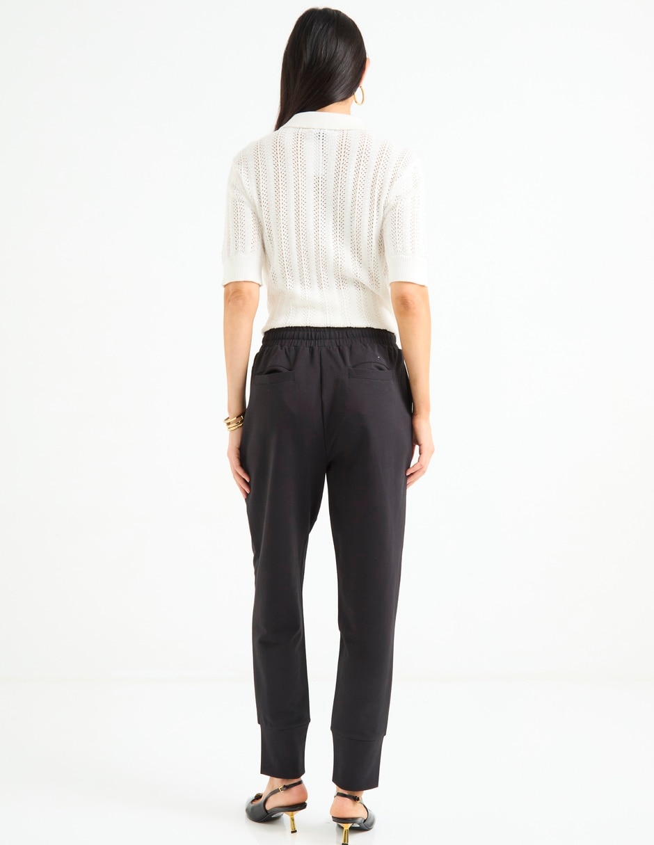 Pants straight con elástico para mujer 2