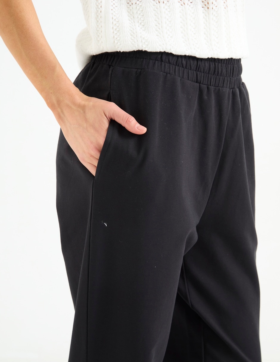 Pants straight con elástico para mujer 4