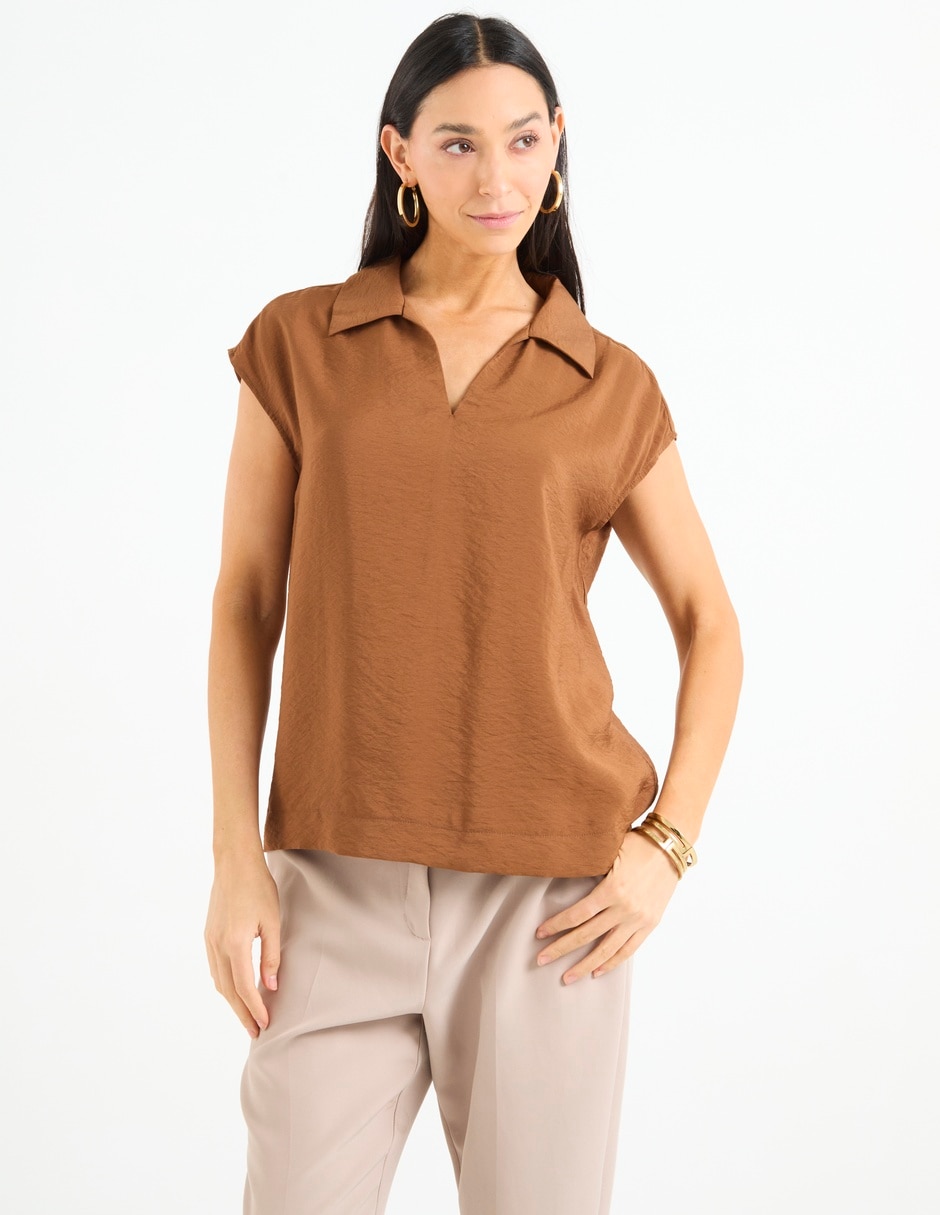Blusa manga corta para mujer