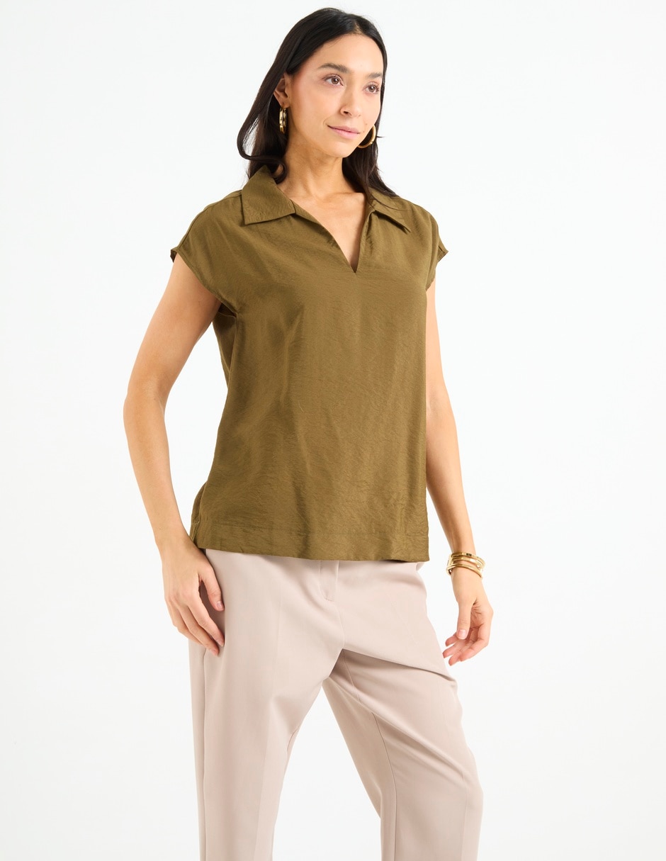 Blusa manga corta para mujer