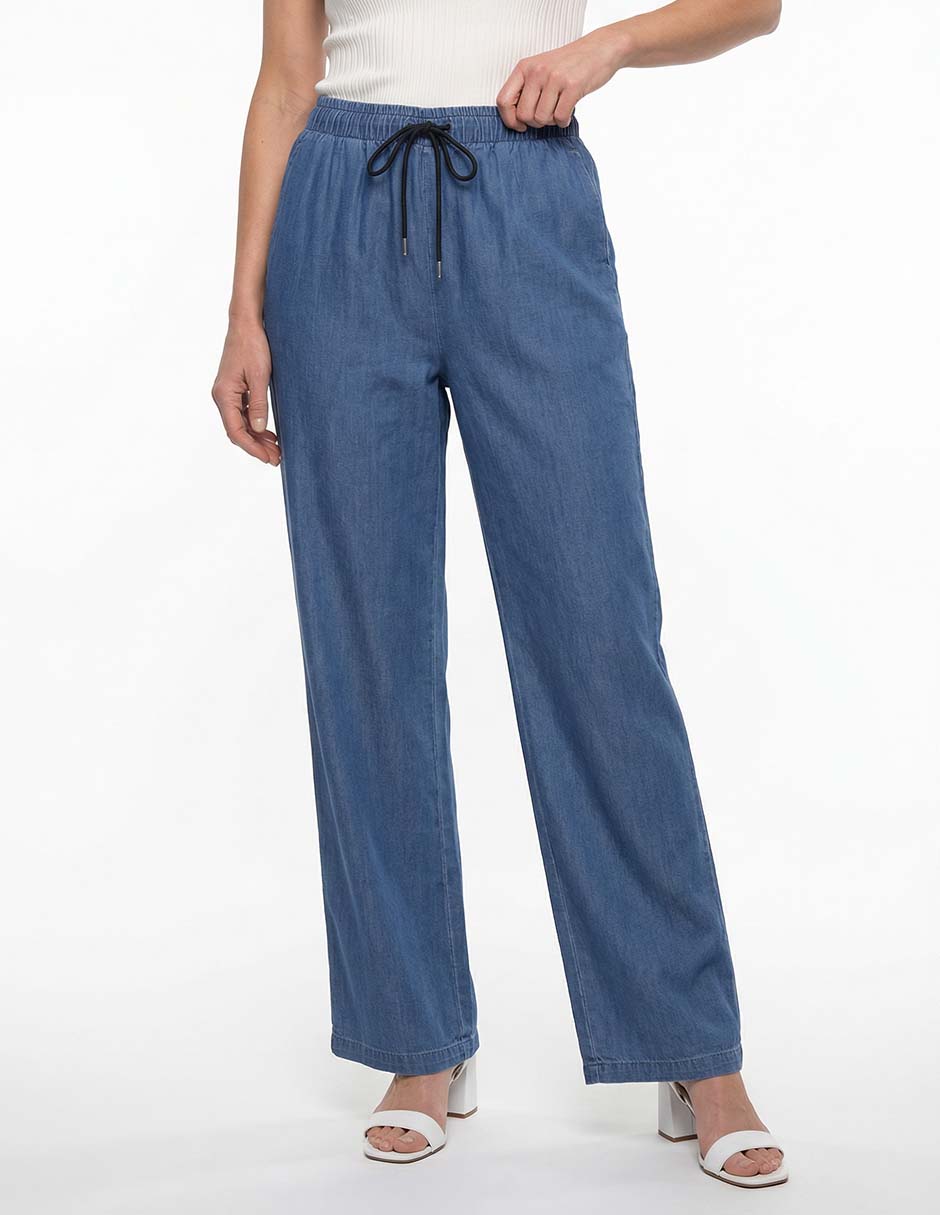 Jeans relaxed amplio cintura baja para mujer