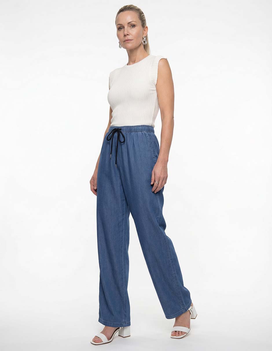 Jeans relaxed amplio cintura baja para mujer 3