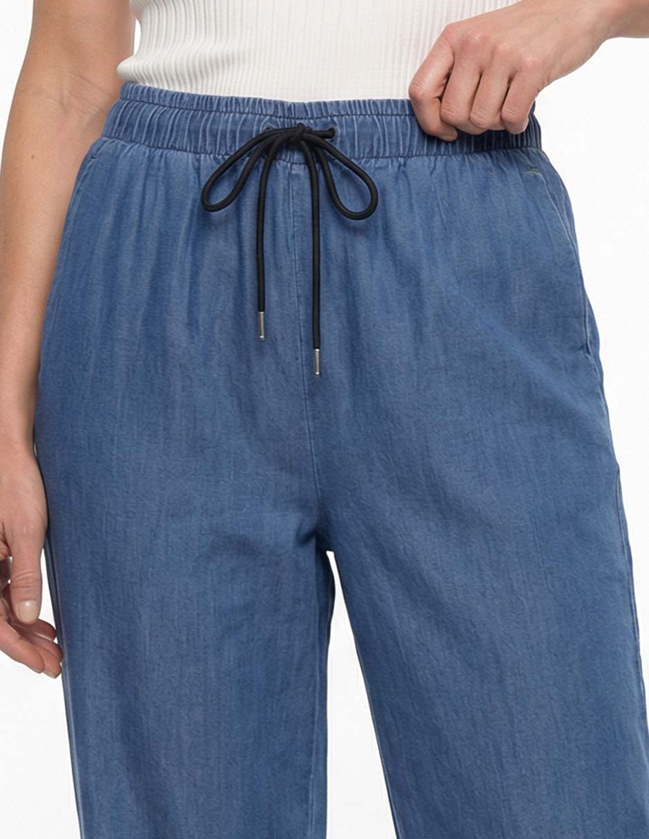 Jeans relaxed amplio cintura baja para mujer 4