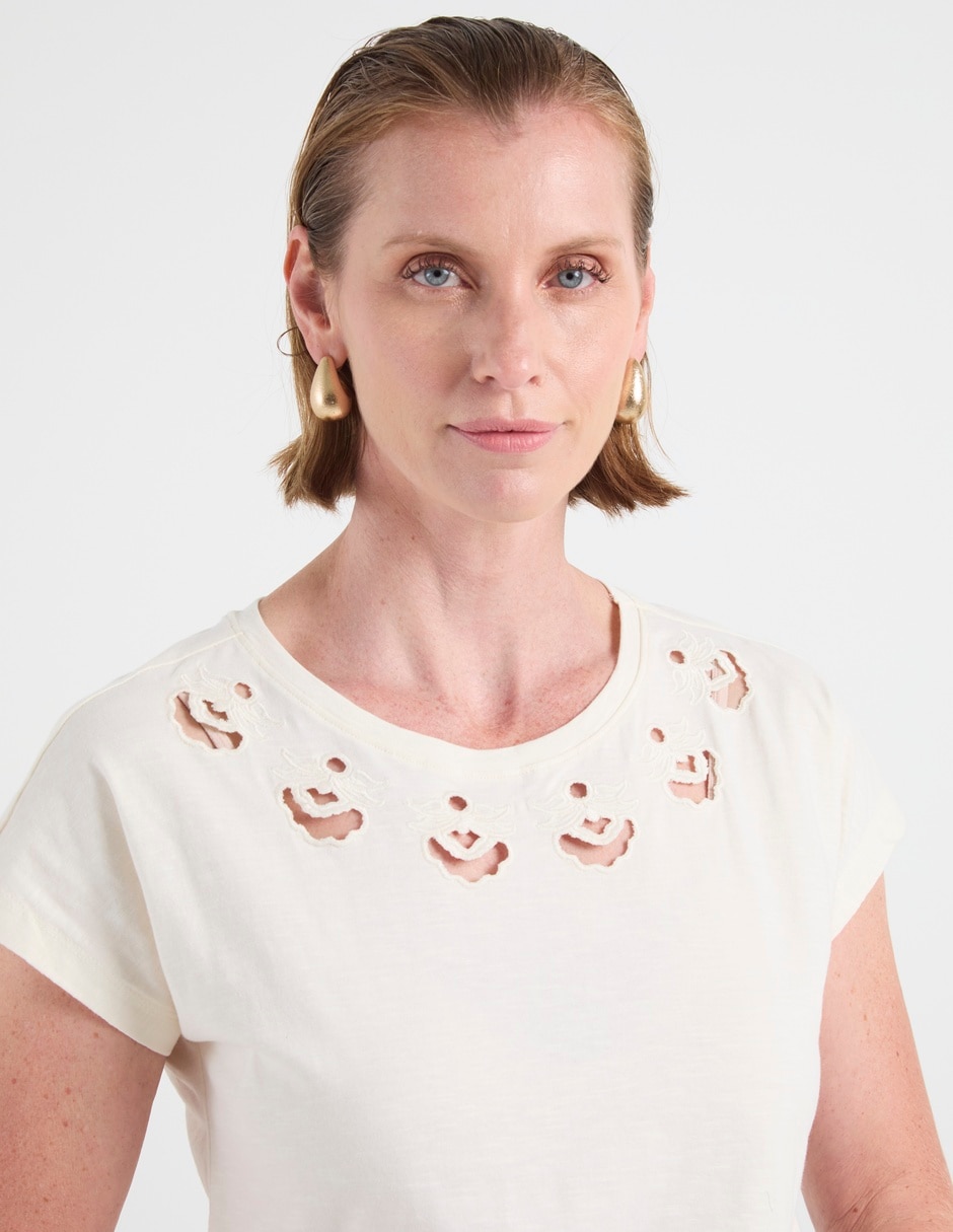 Playera manga corta Lieb cuello redondo para mujer