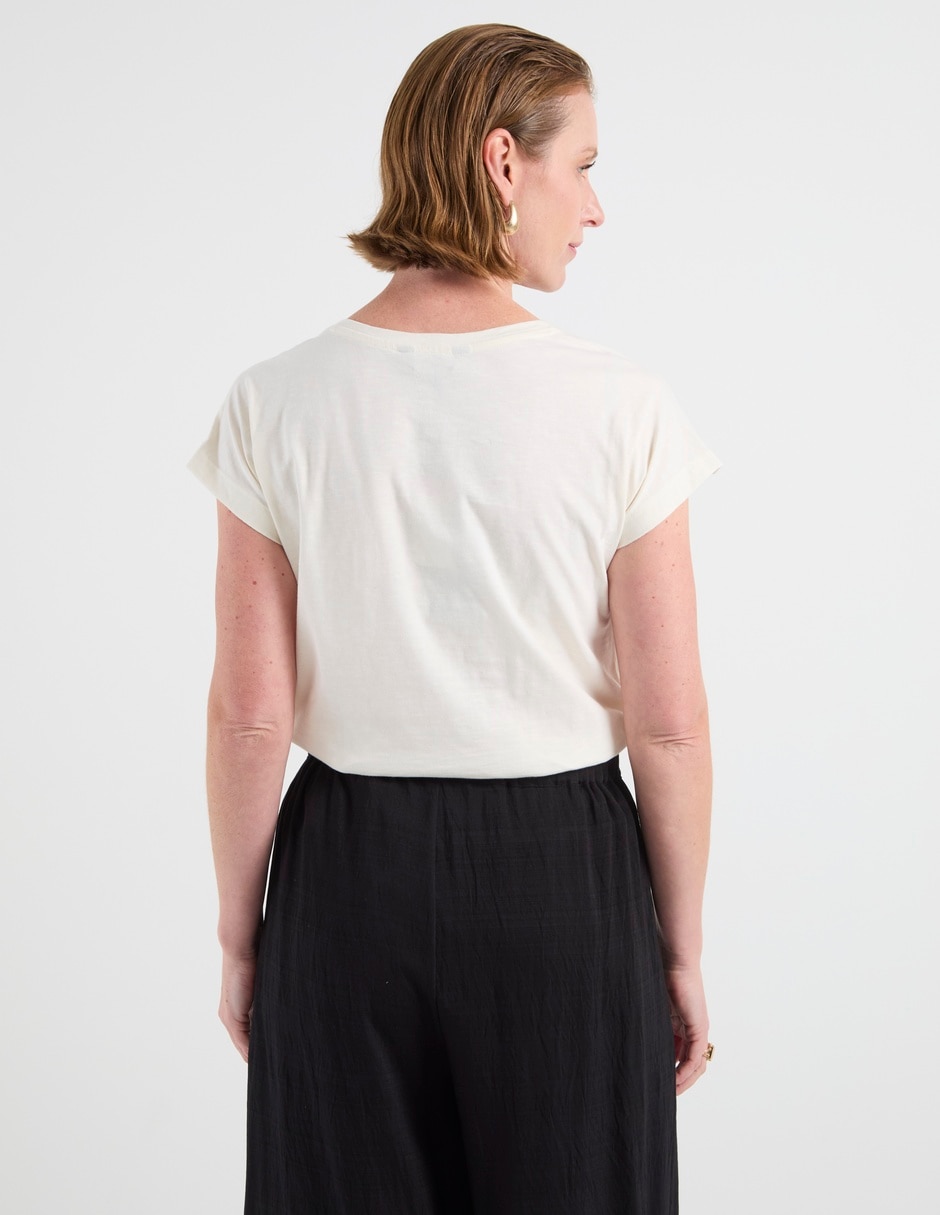 Playera manga corta Lieb cuello redondo para mujer