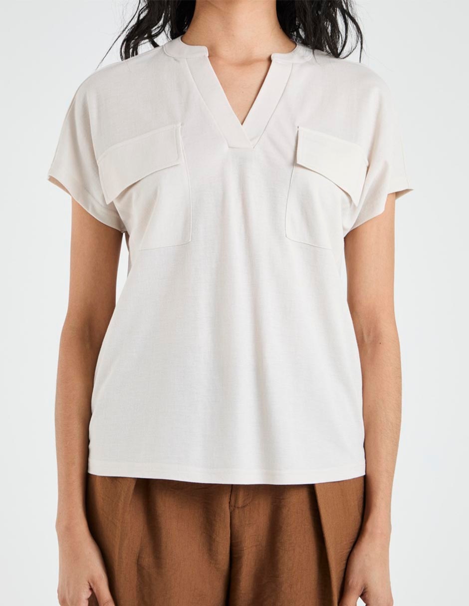 Blusa manga corta para mujer 5