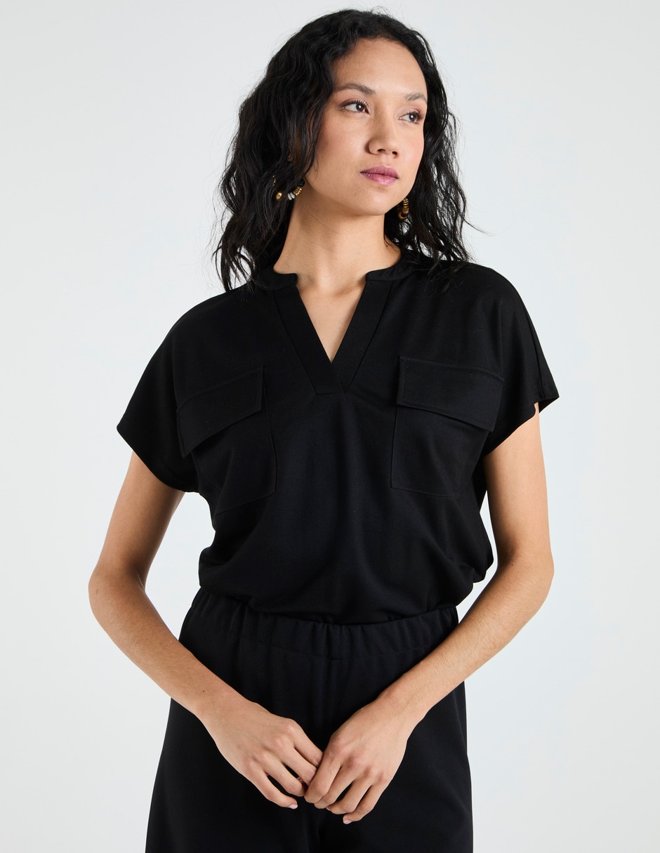 Blusa manga corta para mujer