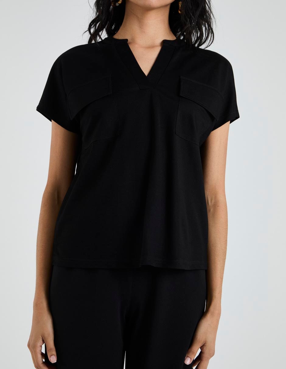 Blusa manga corta para mujer 4