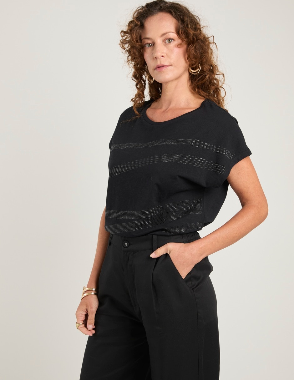 Blusa manga corta para mujer