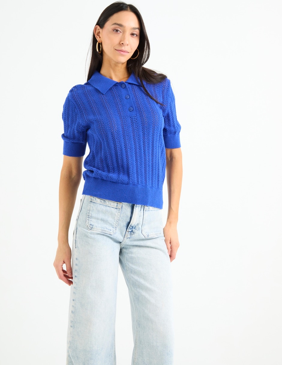 Playera tipo polo para mujer