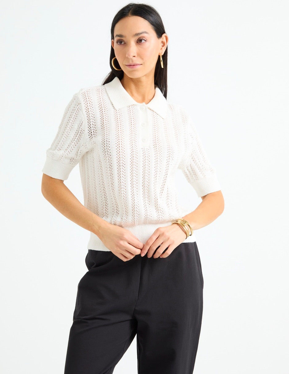 Playera tipo polo para mujer