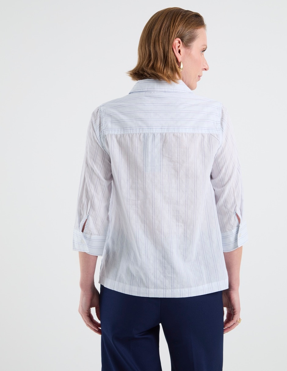 Blusa camisera manga 3/4 para mujer 6