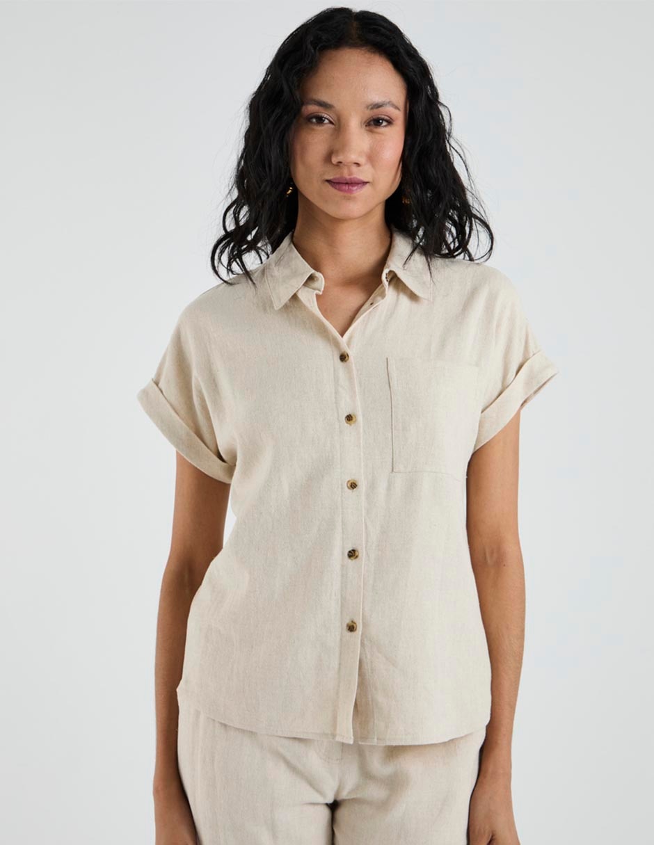Blusa manga corta para mujer