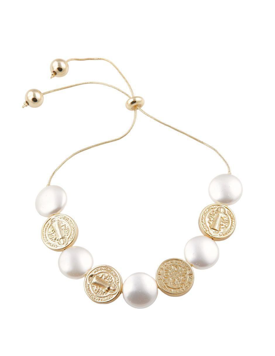 Pulsera 18 k Alviria con acabado baño de oro