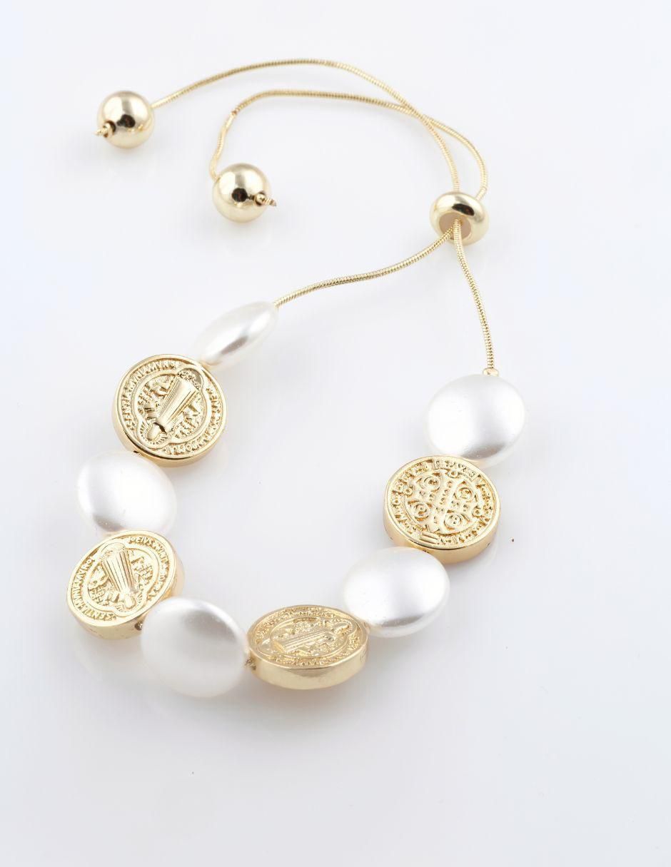 Pulsera 18 k Alviria con acabado baño de oro 2