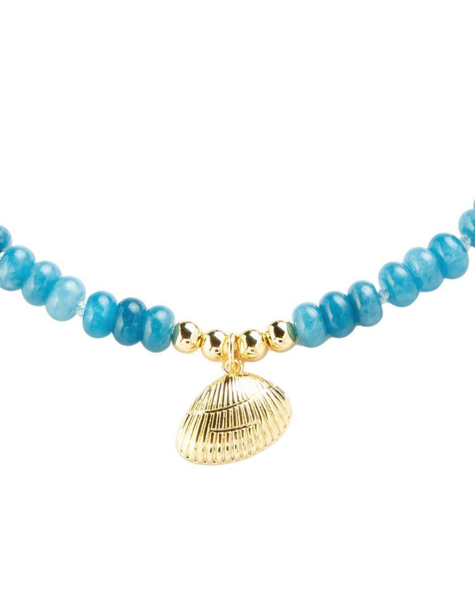 Collar de concha Marvella de baño de oro 18 K Collar de concha Marvella de baño de oro 18 K