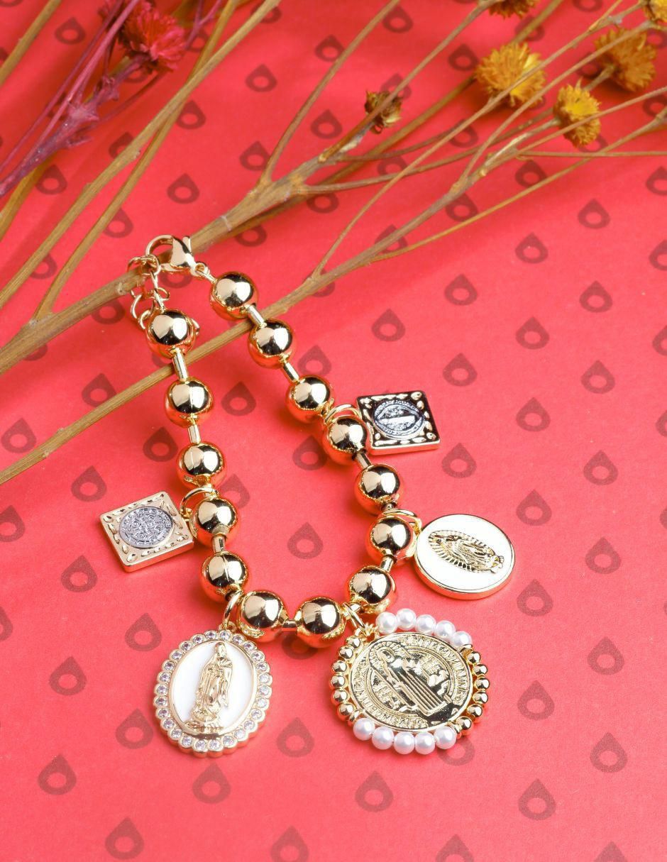 Pulsera baño de oro 18 K Devota 5