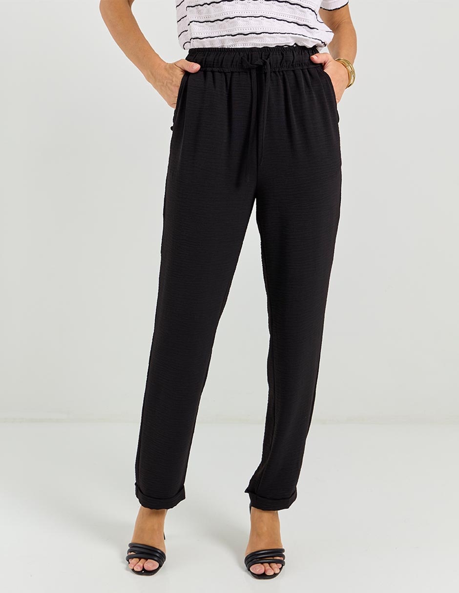 Pantalón relaxed Basics straight para mujer