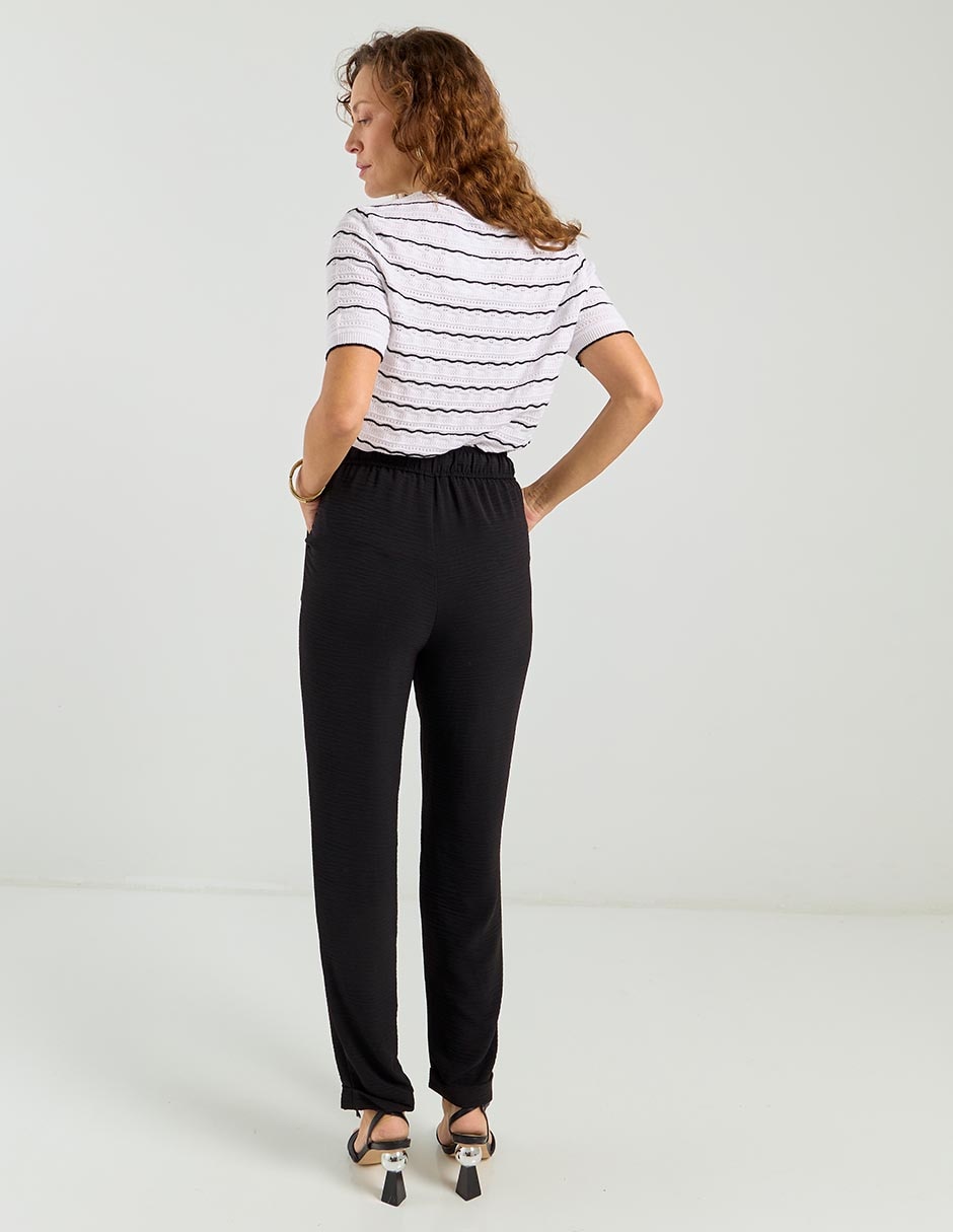 Pantalón relaxed Basics straight para mujer 2