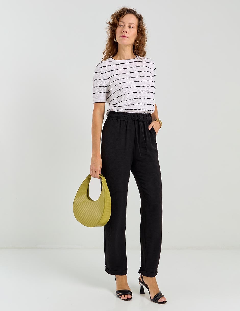 Pantalón relaxed Basics straight para mujer 3