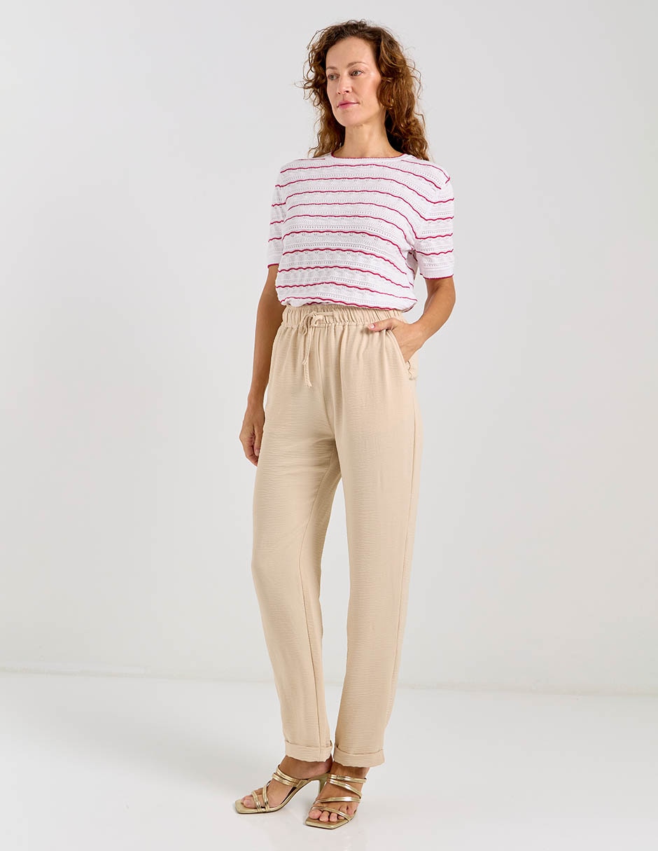 Pantalón relaxed Basics straight para mujer 3