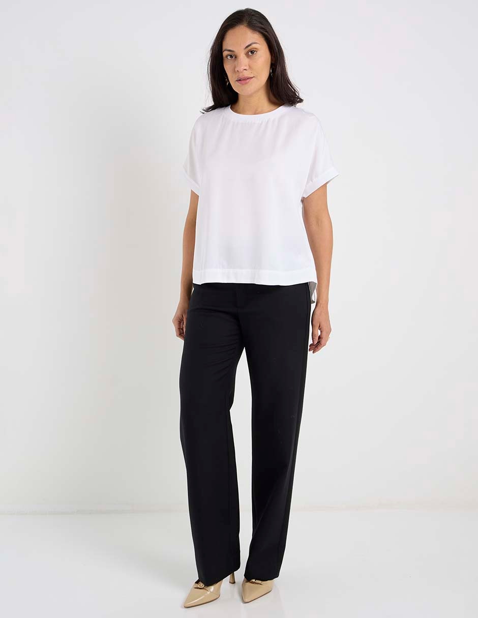 Playera manga corta cuello redondo para mujer 2