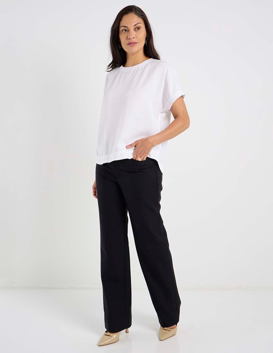 Playera manga corta cuello redondo para mujer 3
