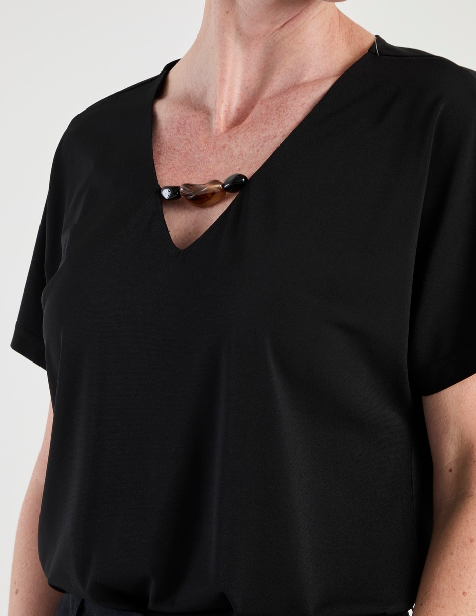 Blusa manga corta para mujer 4