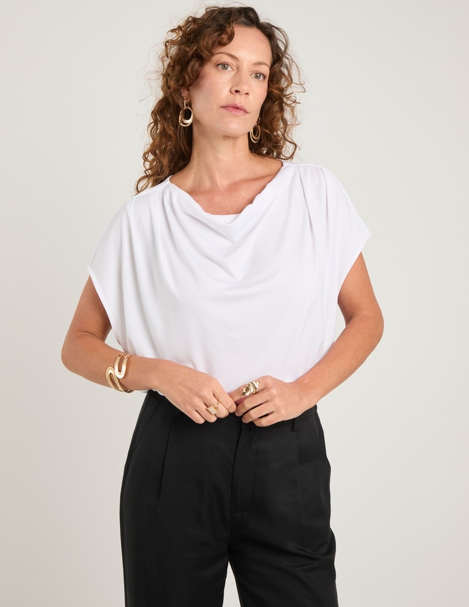 Blusa manga corta para mujer