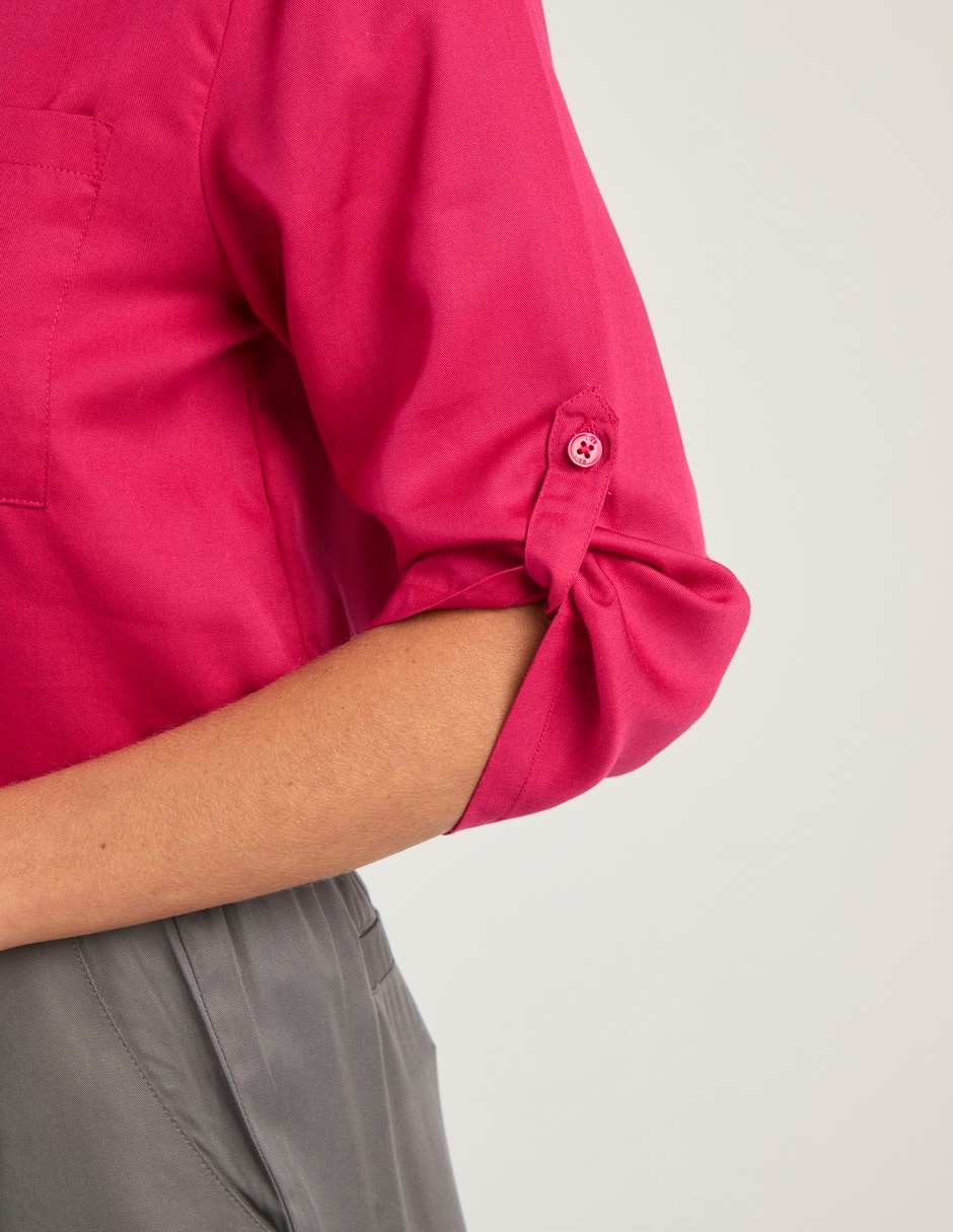 Blusa camisera manga 3/4 para mujer 4