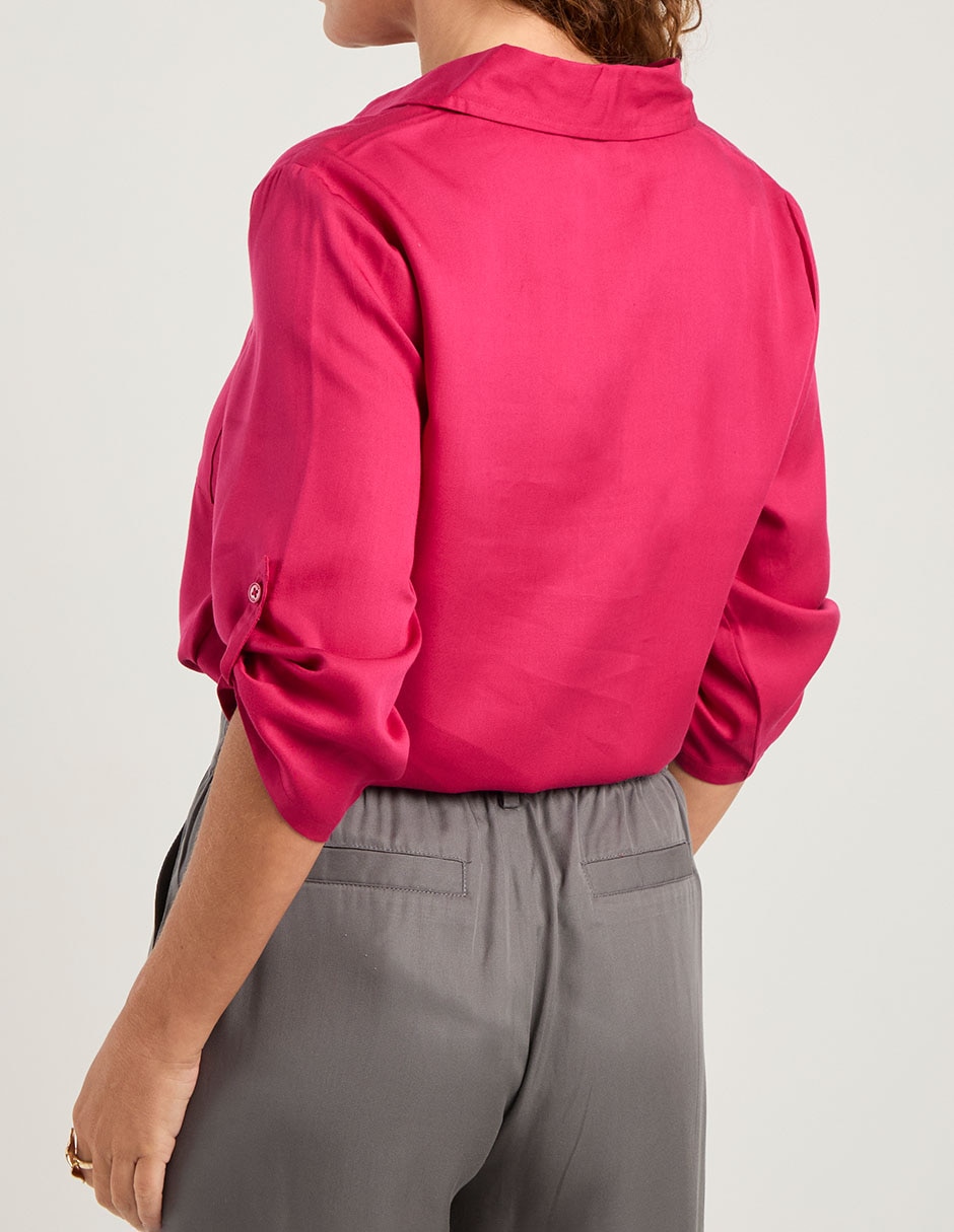 Blusa camisera manga 3/4 para mujer 5