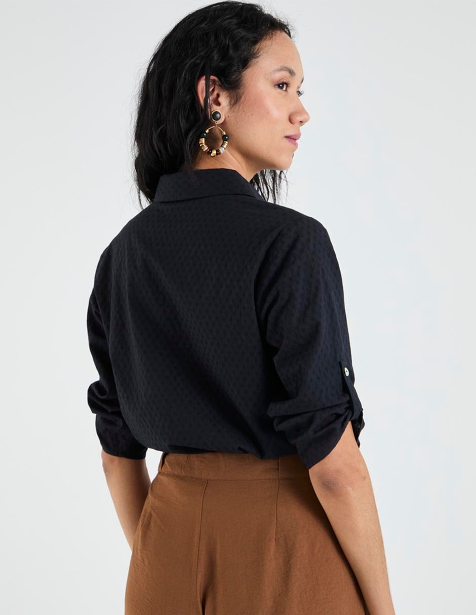 Blusa Lieb Basics manga 3/4 para mujer