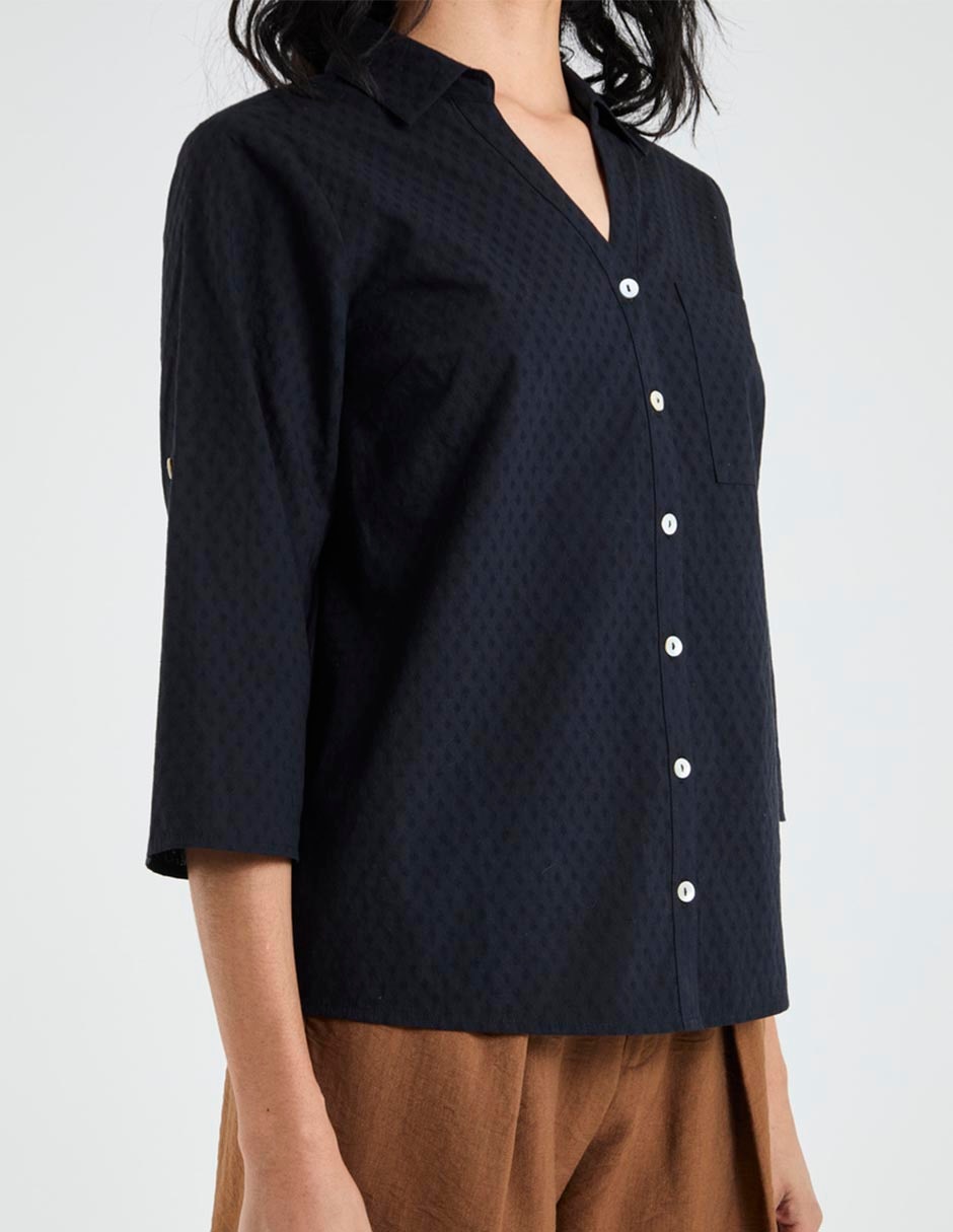 Blusa Lieb Basics manga 3/4 para mujer