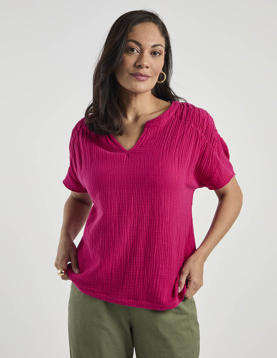Blusa manga corta para mujer 2