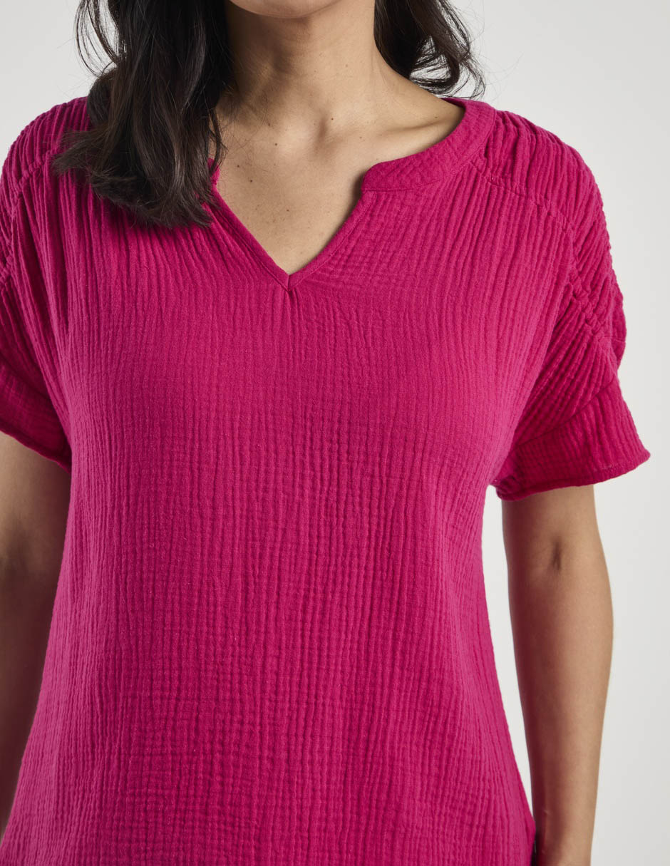 Blusa manga corta para mujer 4