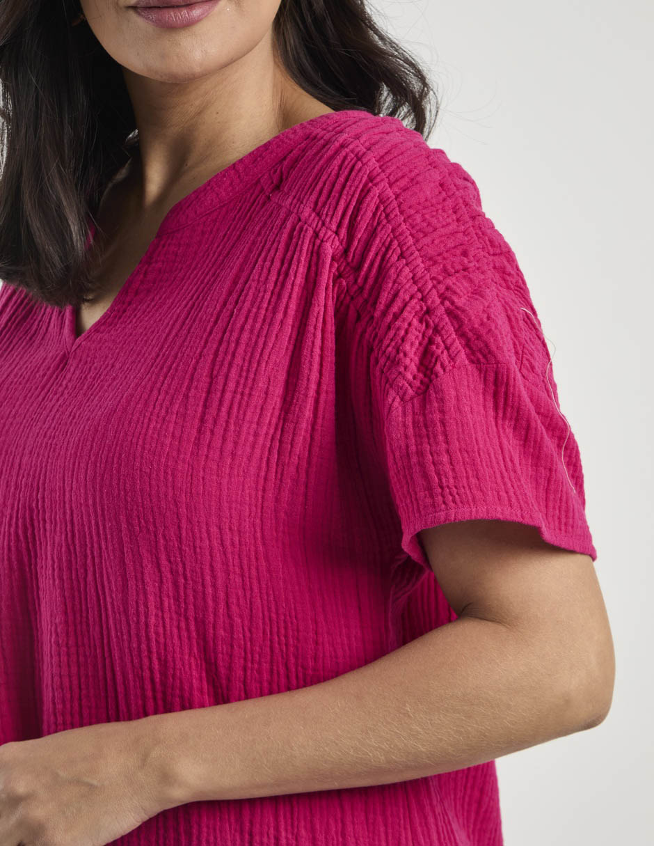 Blusa manga corta para mujer 5
