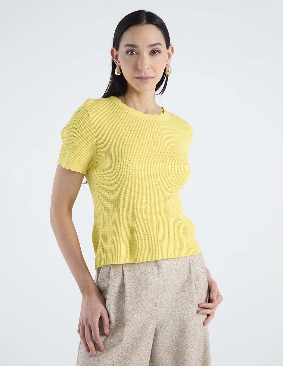 Blusa manga corta para mujer