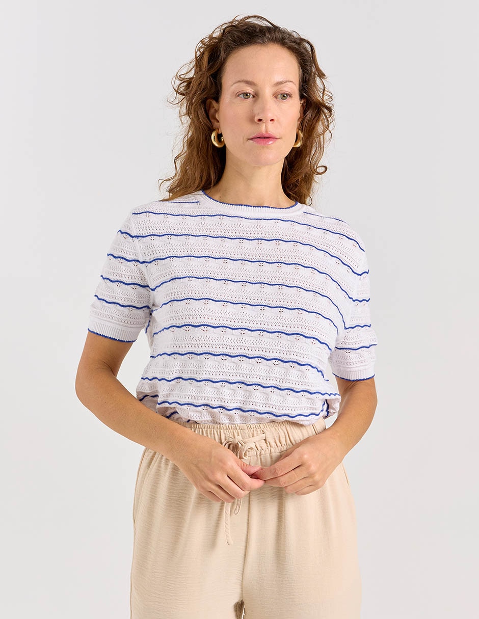Blusa manga corta para mujer