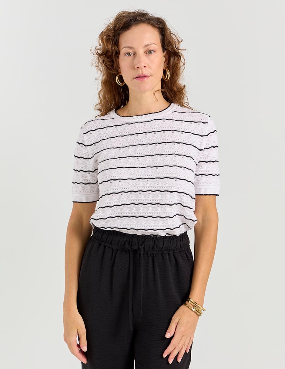 Blusa manga corta para mujer