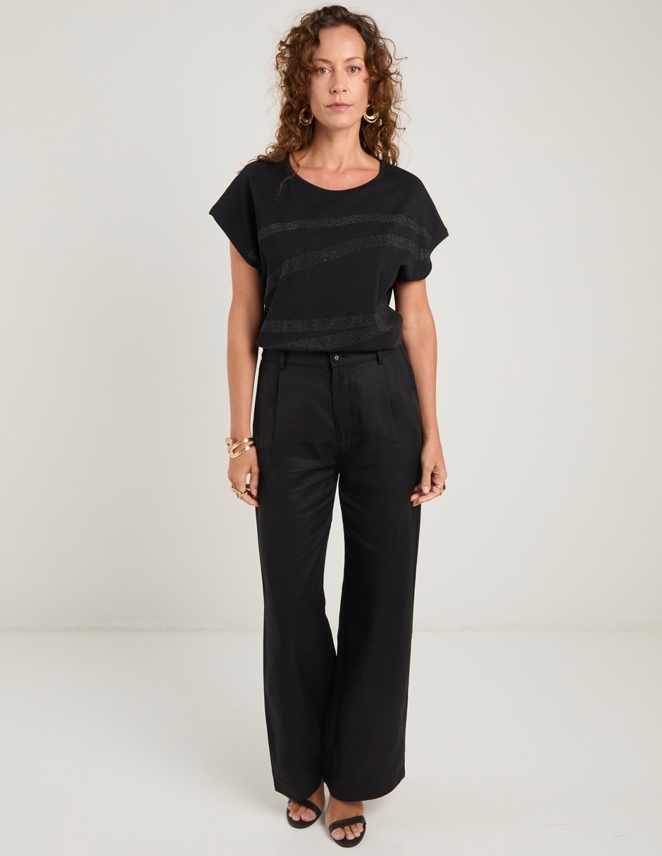 Pantalón de vestir amplio para mujer Pantalón de vestir amplio para mujer