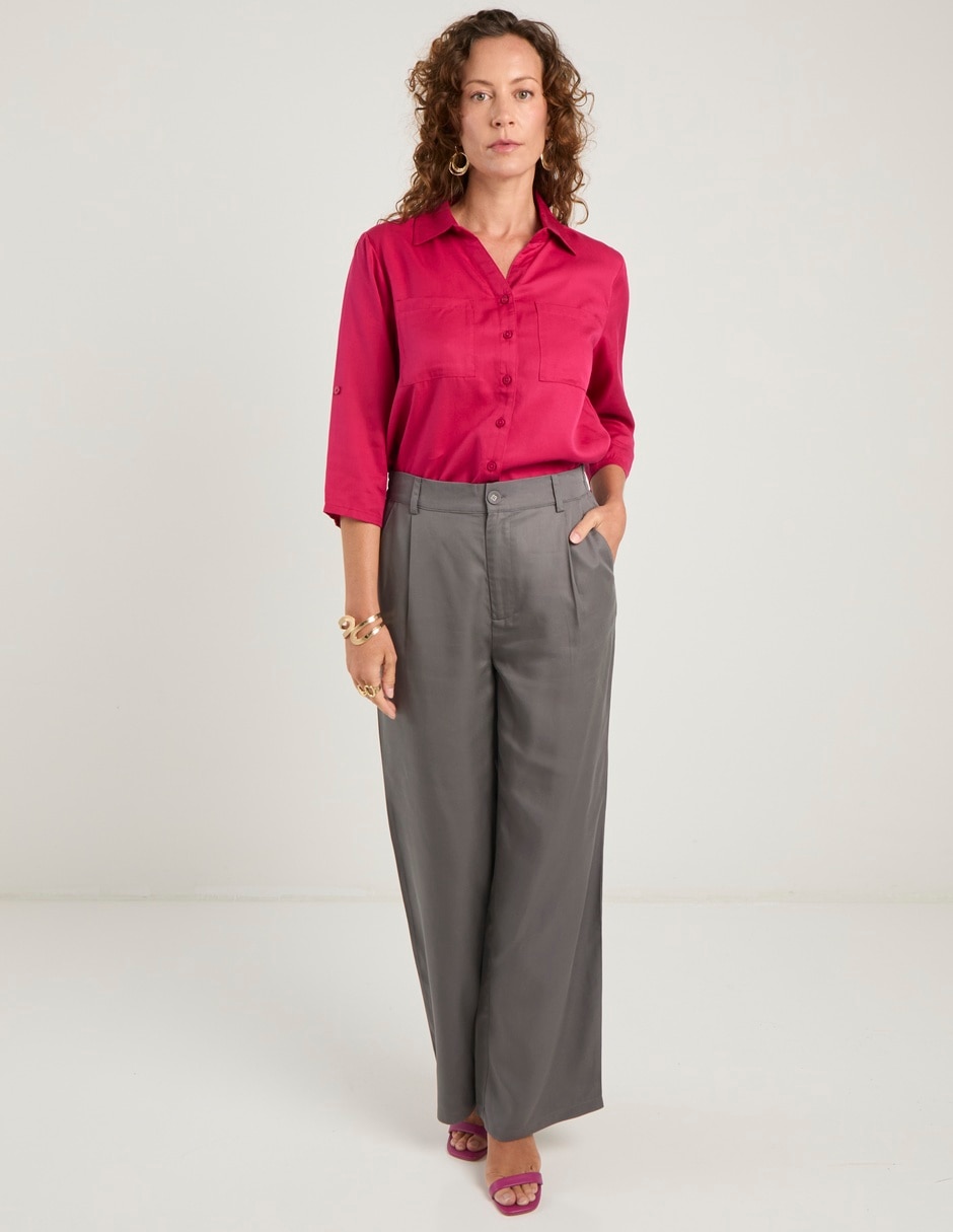 Pantalón de vestir amplio para mujer
