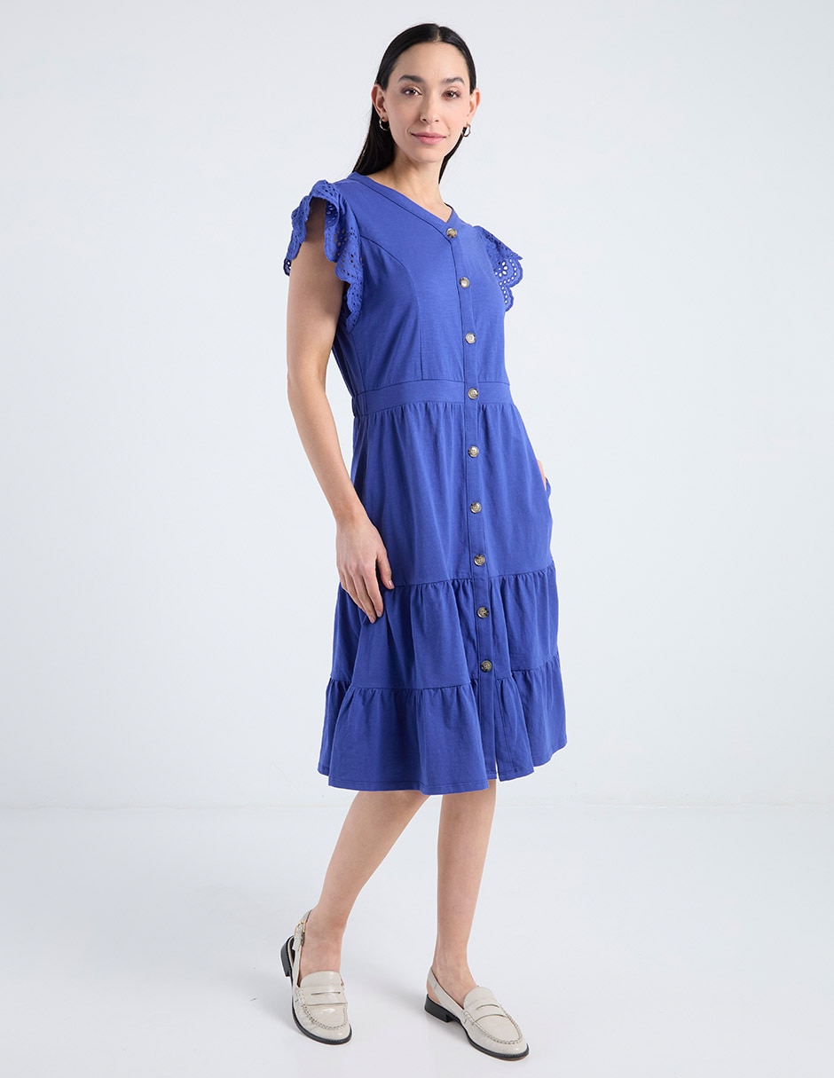 Vestido 3/4 casual Basic para mujer 3