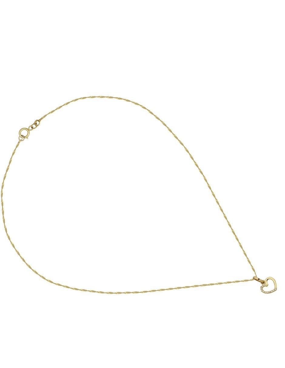 Collar de corazón de oro 14 K 3