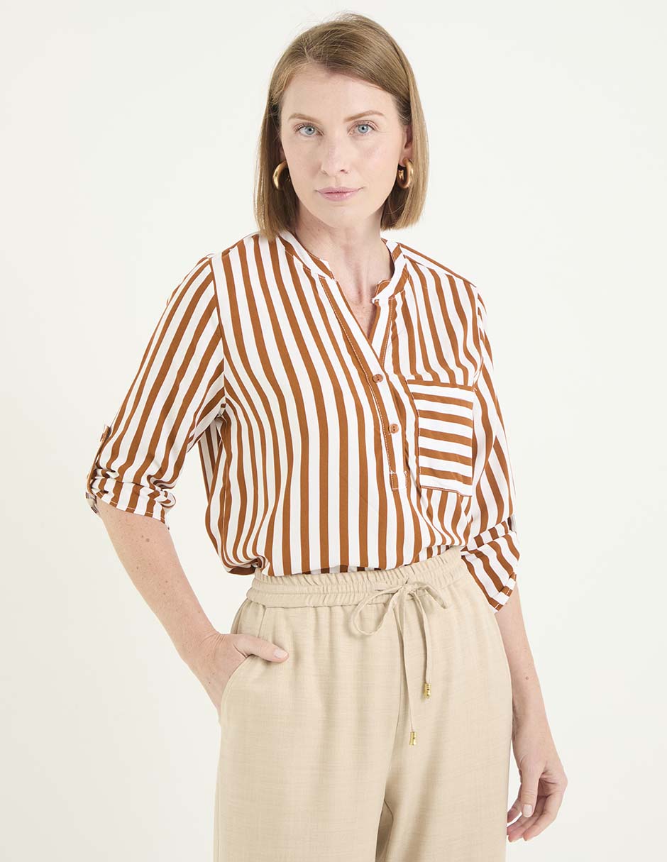 Blusa manga 3/4 para mujer Blusa manga 3/4 para mujer