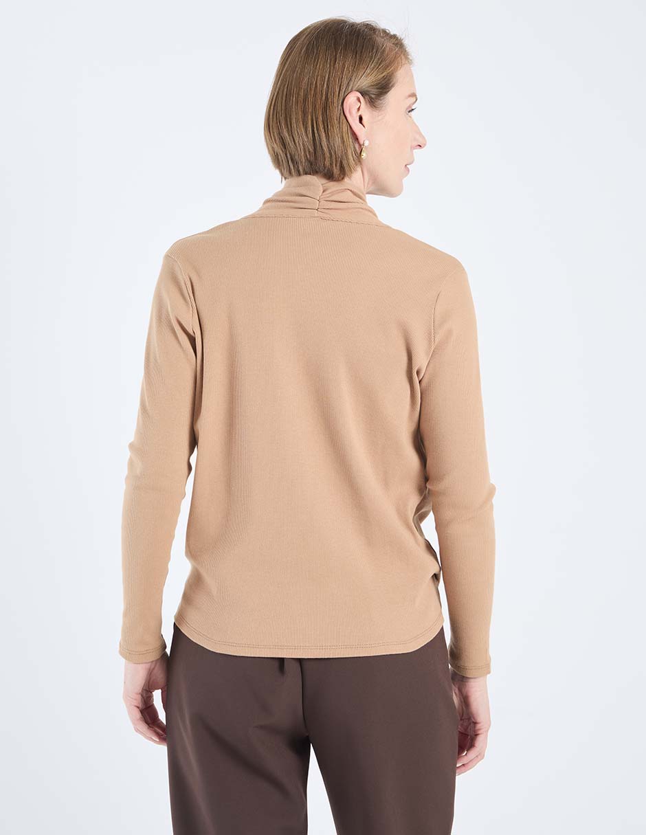 Suéter cuello cruzado para mujer 2