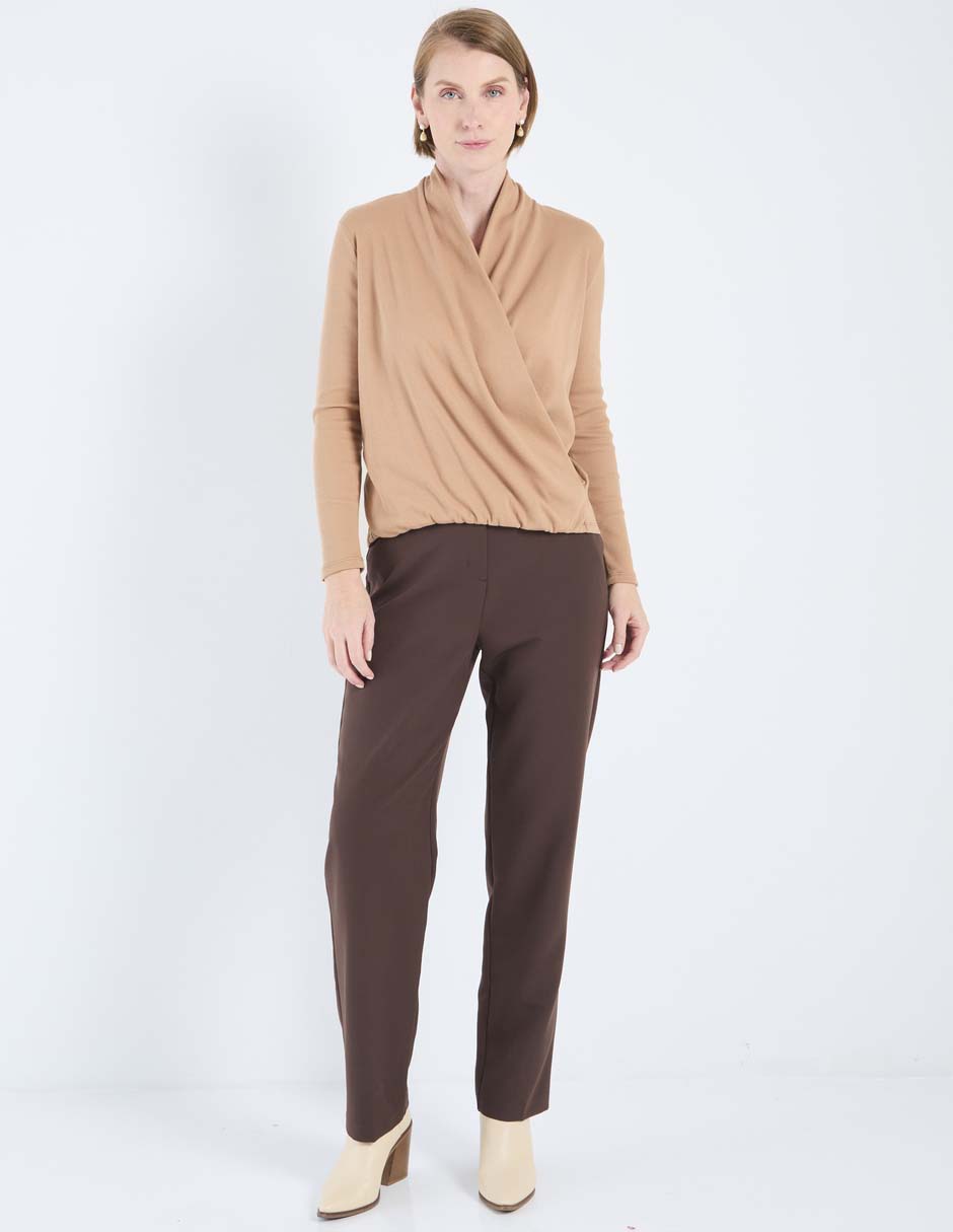 Suéter cuello cruzado para mujer 3